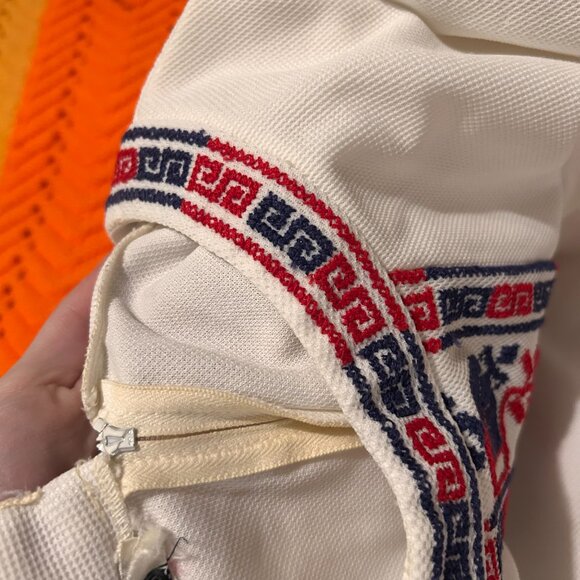 1960s MOD amy adams knits 60s mod embrodiered stripe hippie white dress! - Picture 13 of 16